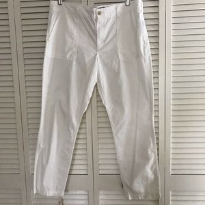 Lauren, Ralph Lauren White Cotton Pants, Size 14